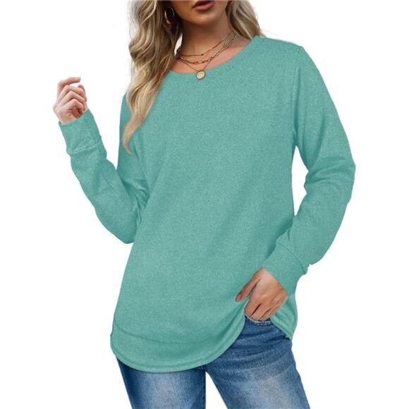 NEW - Sweatshirts for Women Crewneck‎ Long Sleeve Shirts Tunic Tops for - Picture 2 of 8